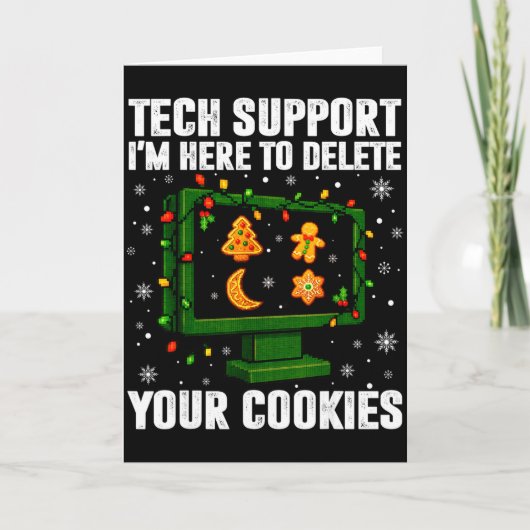Carte Tech Suprt Delete Your Cookies Men Ugly Christmas (Devant)