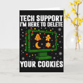 Carte Tech Suprt Delete Your Cookies Men Ugly Christmas (Fleur jaune)
