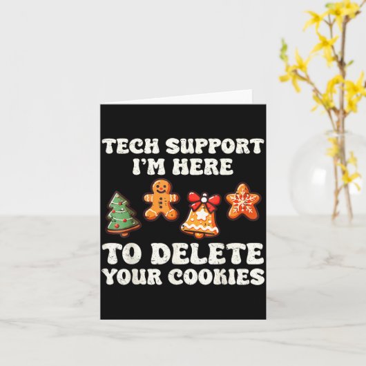 Carte Tech Suprt Here To Delete Cookies Gingerbread Teac (Fleur jaune)