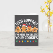 Carte Tech Suprt Im Here To Delete Your Cookies Christma (Fleur jaune)