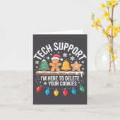 Carte Tech Suprt Im Here To Delete Your Cookies Christma (Fleur jaune)