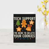 Carte Tech Suprt I'm Here To Delete Your Cookies Funny X (Fleur jaune)