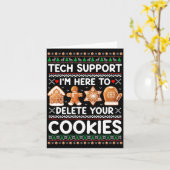 Carte Tech Suprt I'm Here To Delete Your Cookies Ugly Ch (Fleur jaune)