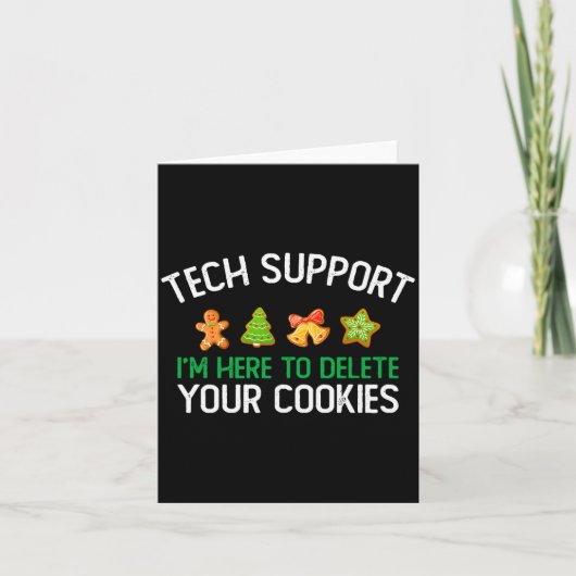 Carte Tech Suprt Je Suis Là Pour Supprimer Vos Cookies N (Devant)