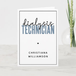 Carte Technicien de dialyse personnalisé Cadeaux techn