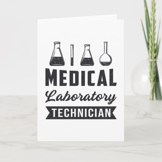 Carte Technicien de laboratoire Médicale Funny Lab Tech  (Devant)