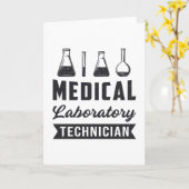 Carte Technicien de laboratoire Médicale Funny Lab Tech  (Fleur jaune)
