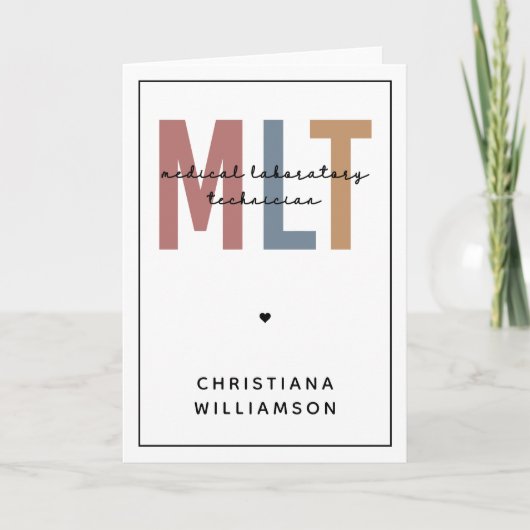 Carte Technicien de laboratoire Médicale MLT personnalis (Devant)