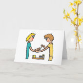 Carte Technicien de salon de bar à ongles (Fleur jaune)