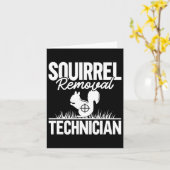 Carte Technicien d'enlèvement d'écureuil Funny Chasse d' (Fleur jaune)