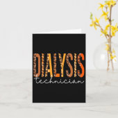 Carte Technicien Dialyse Leopard Automne Amateurs que (Fleur jaune)