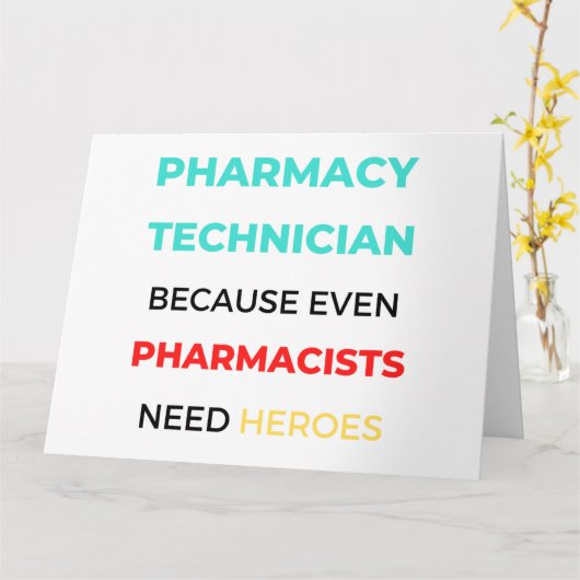 Carte Technicien En Pharmacie Parce Que Même Les Pharmac (Fleur jaune)