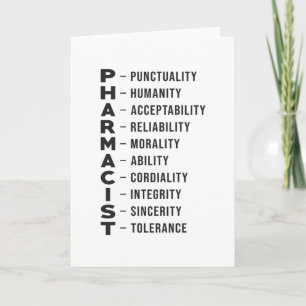 Carte Technicien en pharmacie Tech Pharmacist Medicine