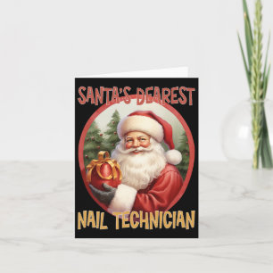 Carte Technicien Nail Noël Fête Amour Noël