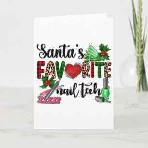 Carte Technicienne en ongles préférée du Père Noël Joyeu