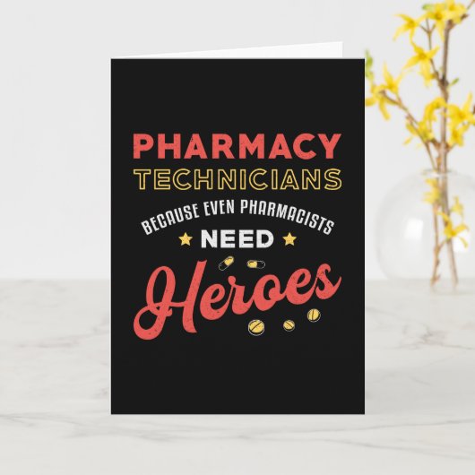 Carte Techniciens en pharmacie Technicien Technicien Pha (Fleur jaune)