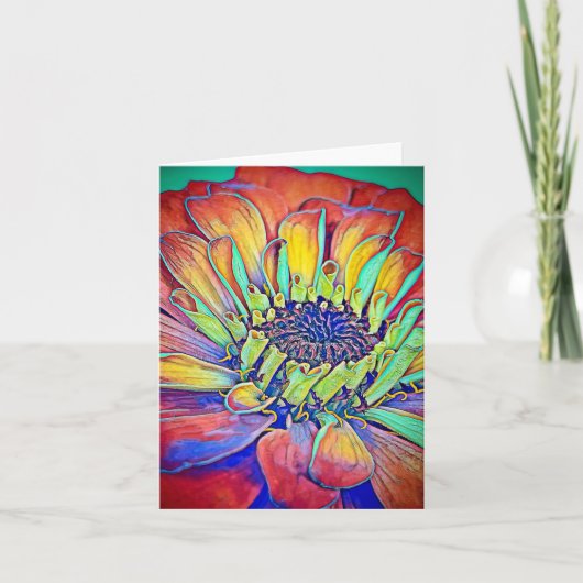 Carte Technicolor Zinnia (Devant)