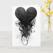 Carte Techno Heart (Fleur jaune)