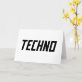 Carte TECHNO Music (Fleur jaune)