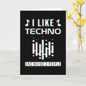 Carte Techno Music Electro (Fleur jaune)