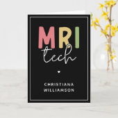 Carte Technologie IRM de nom personnalisé | Cadeaux de t (Fleur jaune)