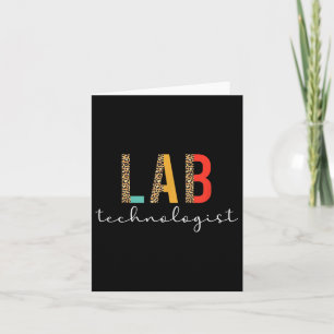 Carte Technologue de laboratoire Boho Léopard Technologu