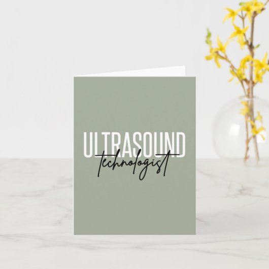 Carte Technologue d'Ultrasound | Cadeaux techniques ultr (Fleur jaune)