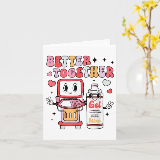 Carte Technologue en échographie de la Saint-Valentin So (Fleur jaune)