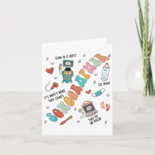 Carte Technologue en échographie Sonographe Infirmière s (Devant)