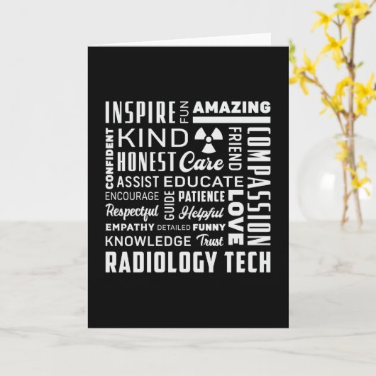 Carte Technologue en radiologie Rad Tech X-Ray (Fleur jaune)