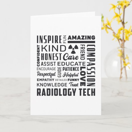 Carte Technologue en radiologie Rad Tech X-Ray Tech (Fleur jaune)