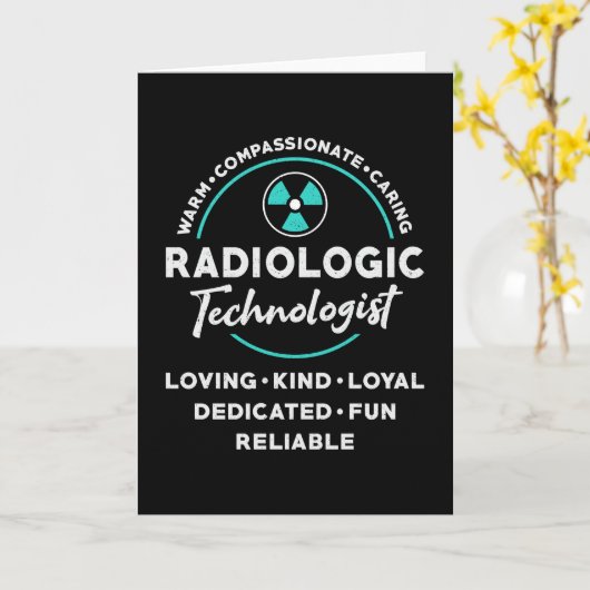Carte Technologue en radiologie Technologue en radiologi (Fleur jaune)