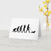 Carte Teckel à poils durs (Fleur jaune)