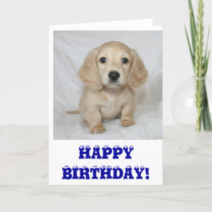 Carte Teckel de joyeux anniversaire