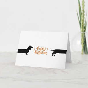 Carte Teckel drôle Halloween