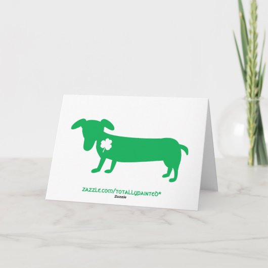 Carte Teckel du jour de St Patrick (Dos)