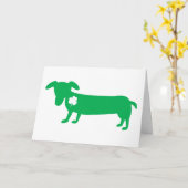 Carte Teckel du jour de St Patrick (Fleur jaune)