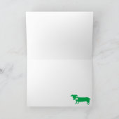 Carte Teckel du jour de St Patrick heureux (Intérieur)