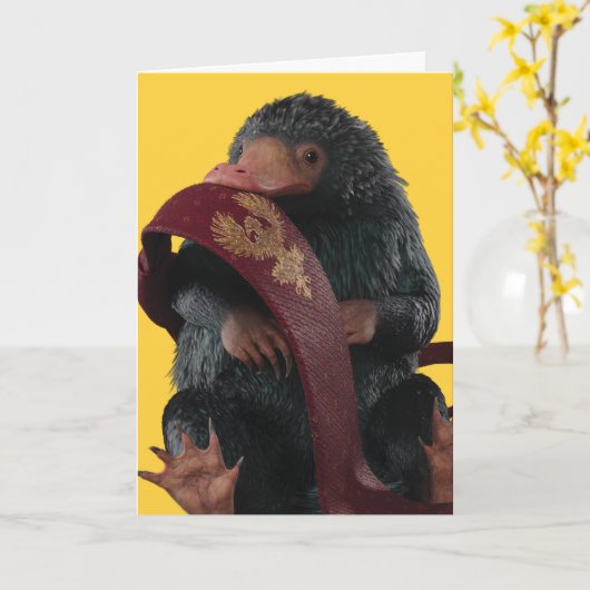 Carte Teddy Avec Cravate Graphique (Fleur jaune)