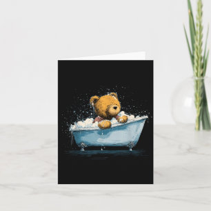 Carte Teddy Awesome dans la baignoire pour les ours et l
