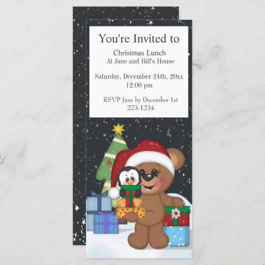 Carte Teddy Bear (Devant / Derrière)