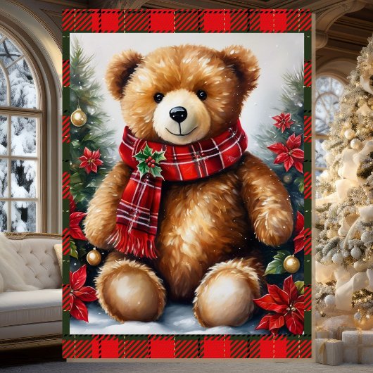 Carte Teddy Bear Ajouter des noms Noël des grands-parent