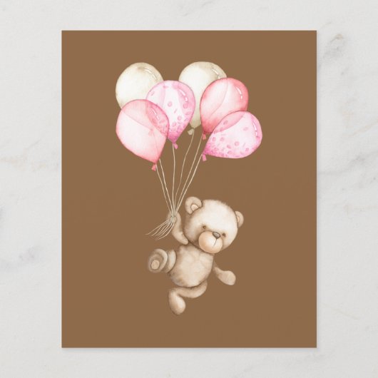 Carte Teddy Bear Baby Bear Devinez la nourriture p (Dos)