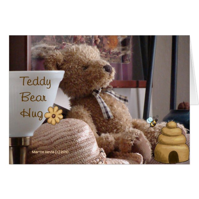 Carte Teddy Bear Hug (1) (Devant horizontal)