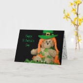 Carte Teddy Bear irlandais (Fleur jaune)