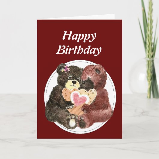 Carte Teddy Bear J'aime Heart You (Devant)