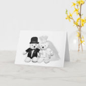 Carte Teddy Bear Mariage (Fleur jaune)