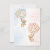 Carte Teddy Bear Merci de la révélation de genre (Dos)