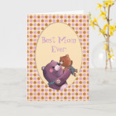 Carte Teddy Bear Mère (Fleur jaune)