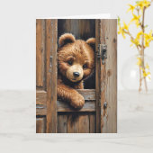 Carte Teddy Bear Pense À Toi (Fleur jaune)